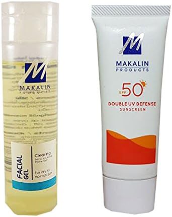 MAKALIN 100G Special Cleansing Gel & 30G SPF 50 DUBLE UV DEFENSE SUNSCREEN CREAM