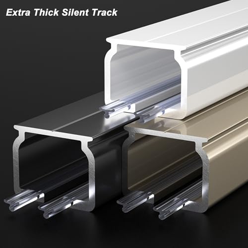Rieles de cortina súper silenciosos de doble vía para techos y salones modernos 2