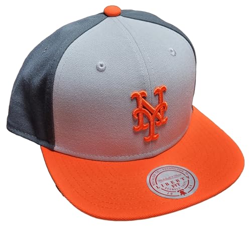 Mitchell & Ness New York Mets Triple Play Liberty Snapback Hat Cap - Gray