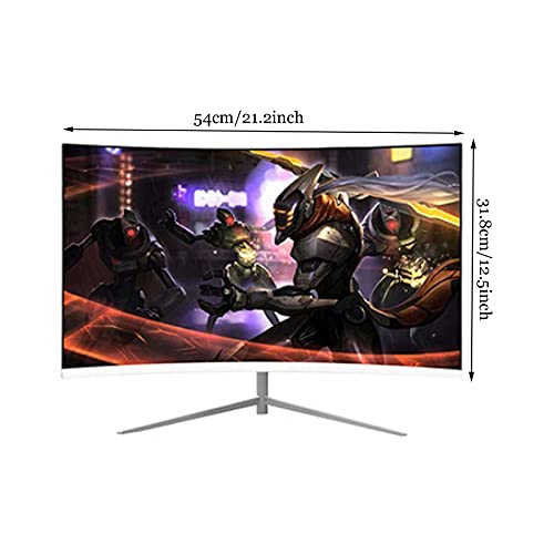 Image of 24-inch Curved Surface Computer Monitor Borderless Led Hd External Monitor Computers with Hdmi and Vga Ports Wide Monitor Low Blue Light 5ms (1920x1080p)