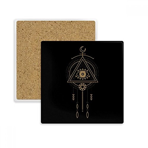 Coaster alien géométrie multicolor idée cadeau originale - 2
