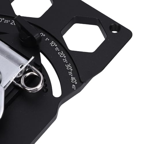 Guide de rail pour équerre de scie à chenilles Triton avec butées d'angle réglable et support