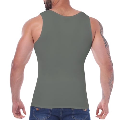 FlyJumper Modelador corporal masculino original para ginecomastia, Cinza, XGG