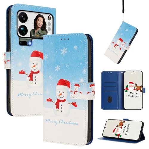 Protégez votre Xiaomi 15 Ultra 5G des rayures avec cet étui cuir bonhomme de neige