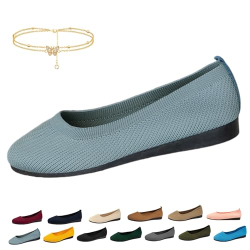 Deviseclue Shoes, Women Comfortable Breathable Slip On Arch Support Non-Slip Casual Shoes, Round Toe Flat Walking Shoes