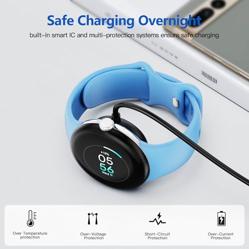 Cables de carga para Google Pixel Watch 2 con acoplamiento magnético estable x2 6