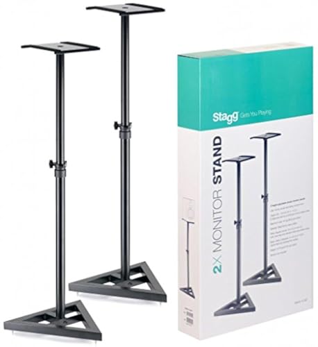 Stagg SMOS-10 Set Height Adjustable Studio Monitor Stands