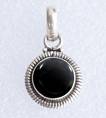 Black Onyx Stone 925 Sterling Silver Pendant Necklace For Women Girls Gift, Natural Gemstone Pendant Necklace, Solitaire Pendant, Handmae Pendant #TOP2