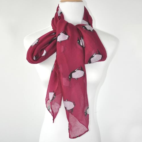 Scarf for Women Cute Penguin Animal Print Lightweight Scarves Shawl Wrap for Spring/Summer Winter4