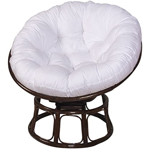 Lifup Papasan Cushion, Rocker Chair Pads, Hammock Seating Cushion for Hanging Egg Chair Folding Garden Sofa Patio Garden Swing Chair White Round 24