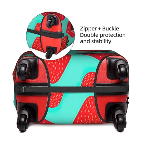 Cute Strawberry 1 Tsa Approved Luggage Cover For 18-32 Inch Suitcases Scratch-Resistant Stretch Luggage Cover4