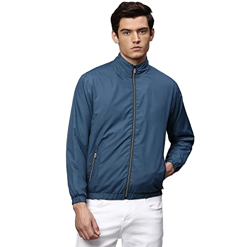 Image of Dennis Lingo Polyester Regular Fit Full Sleeves Men's Solid Shell Jacket with 2 Pockets - Lightweight Casual Winterwear for Men