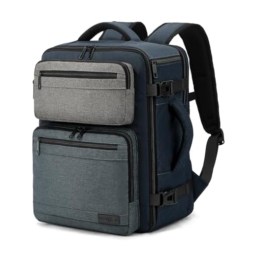 VANKEV Ryanair Easyjet Eurowings Wizz Air Cabin Bag 40x30x20cm-24L, 45x36x20cm-32L, Underseat Hand Luggage For Travel Fits 15.6 Inch Laptop, Slate Blue, 40×30×20cm-24L