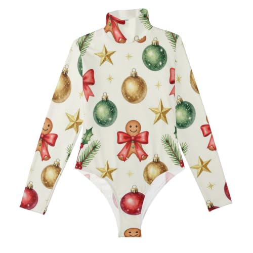 Traje de manga larga para mujer con adornos de Navidad en acuarela el regalo sorpresa ideal