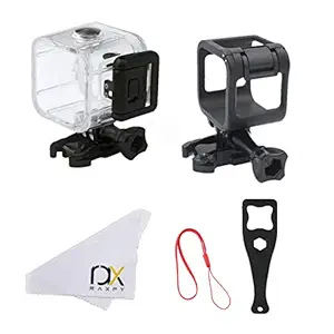 RAXPY Combination of Waterproof Housing Plus a Frame for GoPro Session Black, The housing is a Protective Hard case for Underwater Photography up to 40M
