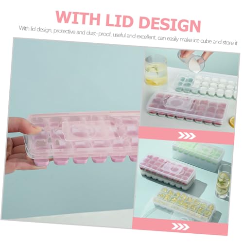 Molde para Cubos de Hielo con Tapa y Contenedor de Silicona miniatura 4