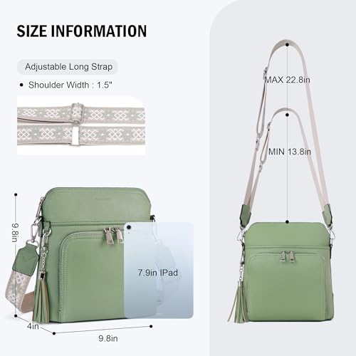 Crossbody Purse for Women,Lightweight Medium Crossbody Bag Soft Leather Women's Shoulder Handbags with Tassel4