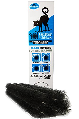 Get Popular Offer Gutter Whiskers Gutter Guard, 18-Foot Pack, Contains 3ft x 4.1in, 6 Pack