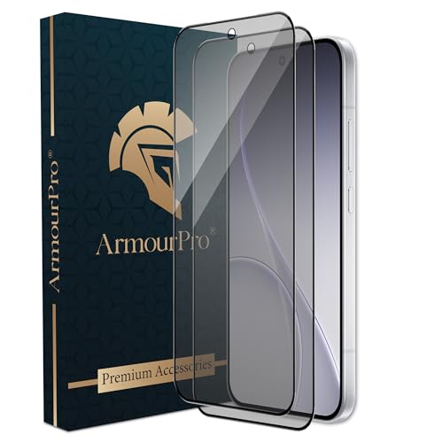 Image of ArmourPro Anti-Glare Matte Tempered Glass for Oppo Reno 15 Pro Mini, Pack of 2, Anti Fingerprint Screen Protector, 9H Scratch Resistant, Smooth Touch, Full Edge to Edge Coverage