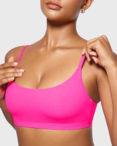 Image of INLYRIC Women's Inbarely Bralettes Cami Bras No Underwire Wireless Seamless Unlined Comfort Sports Bra