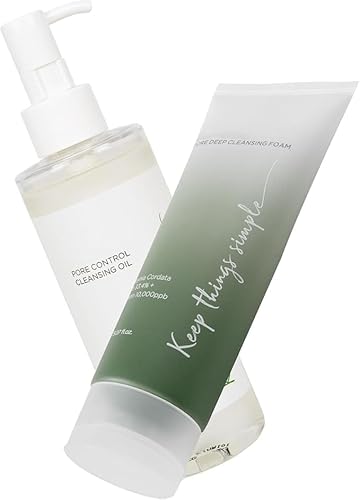 2PCS Cleansing Oil(100 ml) & Cleansing Foam(150 ml), for Daily Makeup Removal and Pore-Clearing, Korean Skincare for All Skin Types