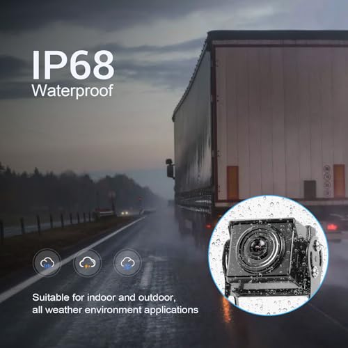 Image of 7 Inch Monitor Reverse Camera System Waterproof Monitor Rearview Camera with 2Backup Camera Blind Spot Detection