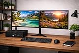Complete Dual 22 inch Monitors SFF PC Set - Intel Core i5-8500 16GB RAM 256GB SSD USB WiFi - Windows 11 Pro 64-Bit Desktop PC Computer