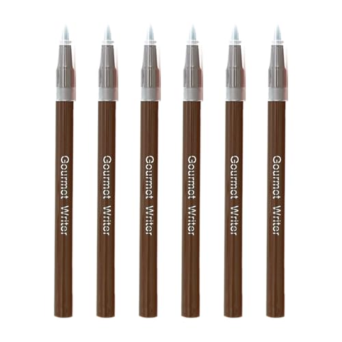 6ピースの食用マーカーケーキ用食用ぬりえペンフォンダンケーキ用食品グレードマーカーを飾るイースターエッグ