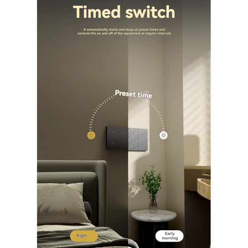 Interruptor de pared elegante de aleación de aluminio Tuya Zigbee con botón 8