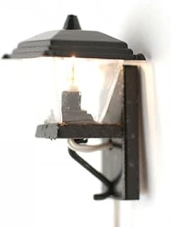 Melody Jane Dollhouse Modern Garden Light Lantern Miniature 12V Electric Lighting Black