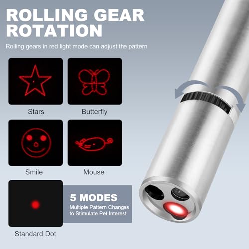 image for JANHER Laser Pointer, Bird Toys for Indoor Birds, Bird Laser Toy, Red 