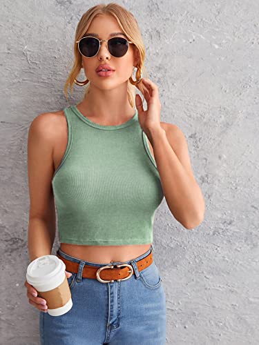 Image of Leriya Fashion Women's & Girls' Solid Asymmetrical Round Neck Cotton & Rayon Crop Top