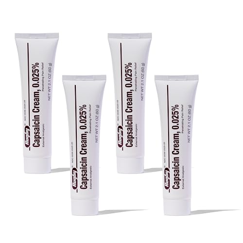 Rugby Capsaicin 0.025% Cream for Penetrating Pain Relief - 2.1 Oz (60g) (6 Pack)