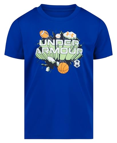 Image of Under Armour Boys Short Sleeve Sports Graphic T-Shirt, Lightweight & Breathable, Relaxed Fit