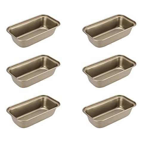 JAPCHET 6 Pack Non-Stick Mini Loaf Tins Cover