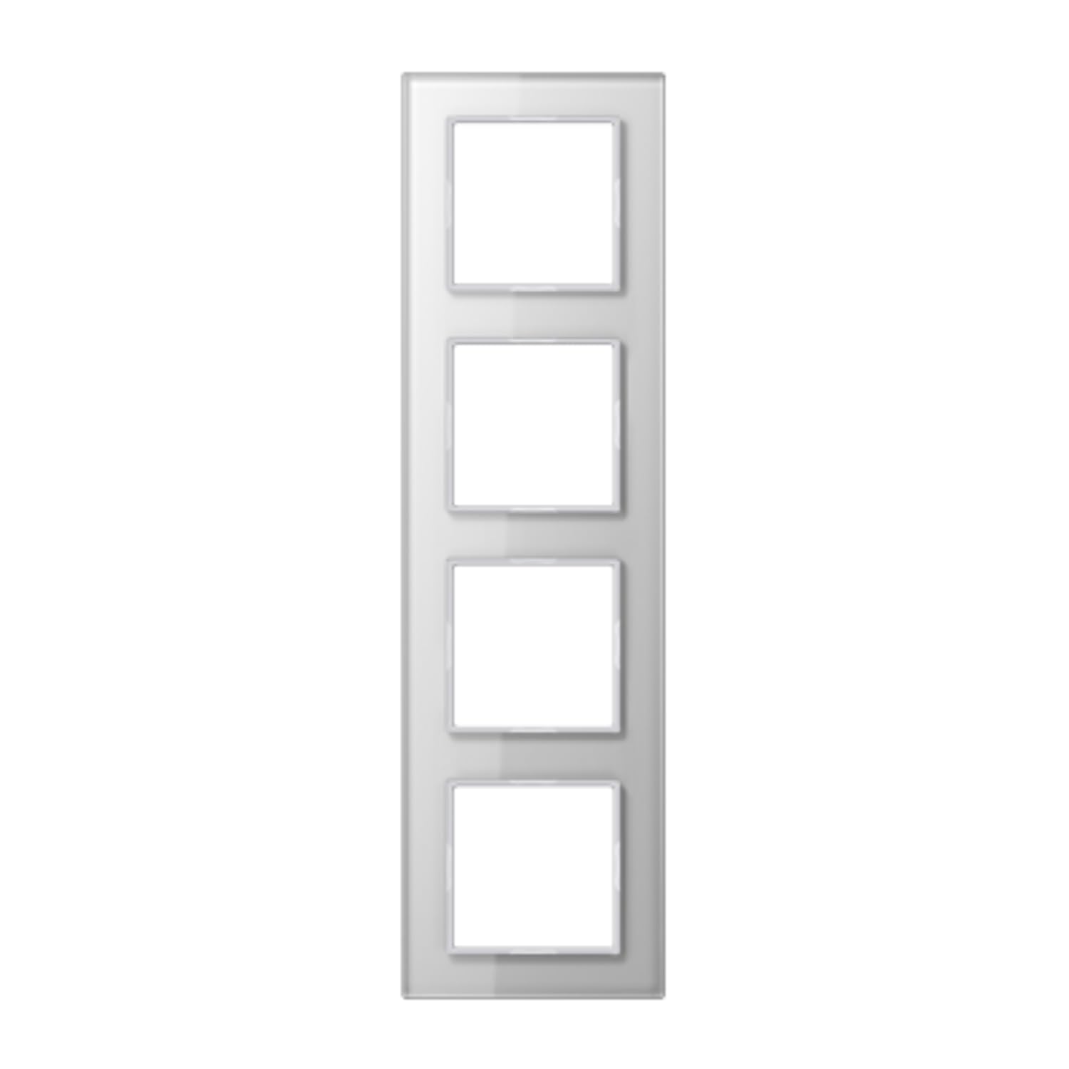 Cadre en verre Jung AC 584 GL WW blanc alpin pour prise interrupteur A Creation