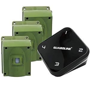 Guardline 1/4 Mile Range Wireless Driveway Alarm [3 Motion Detector Alarm Sensors & 1 Receiver] Weatherproof Outdoor…