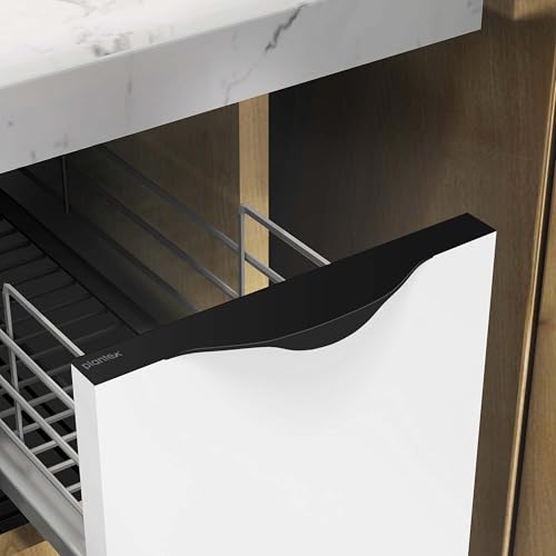 Plantex Profile Handle for Kitchen Cabinet/10 Inch Aluminium Drawer Profile Handle/Wardrobe Pull Handle for Home/Office/Hotel - Pack of 1 (Black)