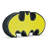 Silver Buffalo DC Comics Batman Large Die Cut MDF Box Wall Sign Featuring Bat Signal, 8” x 1.2” x 4”