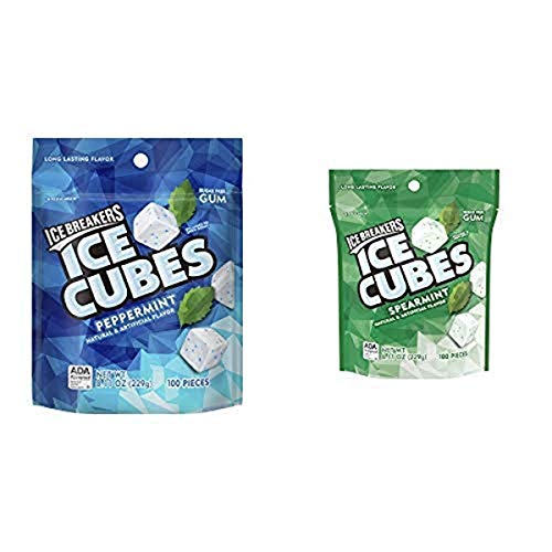 ICE BREAKERS Ice Cubes Sugar Free Gum Variety bundle; Peppermint and Spearmint Gum, 100 Piece each image 4
