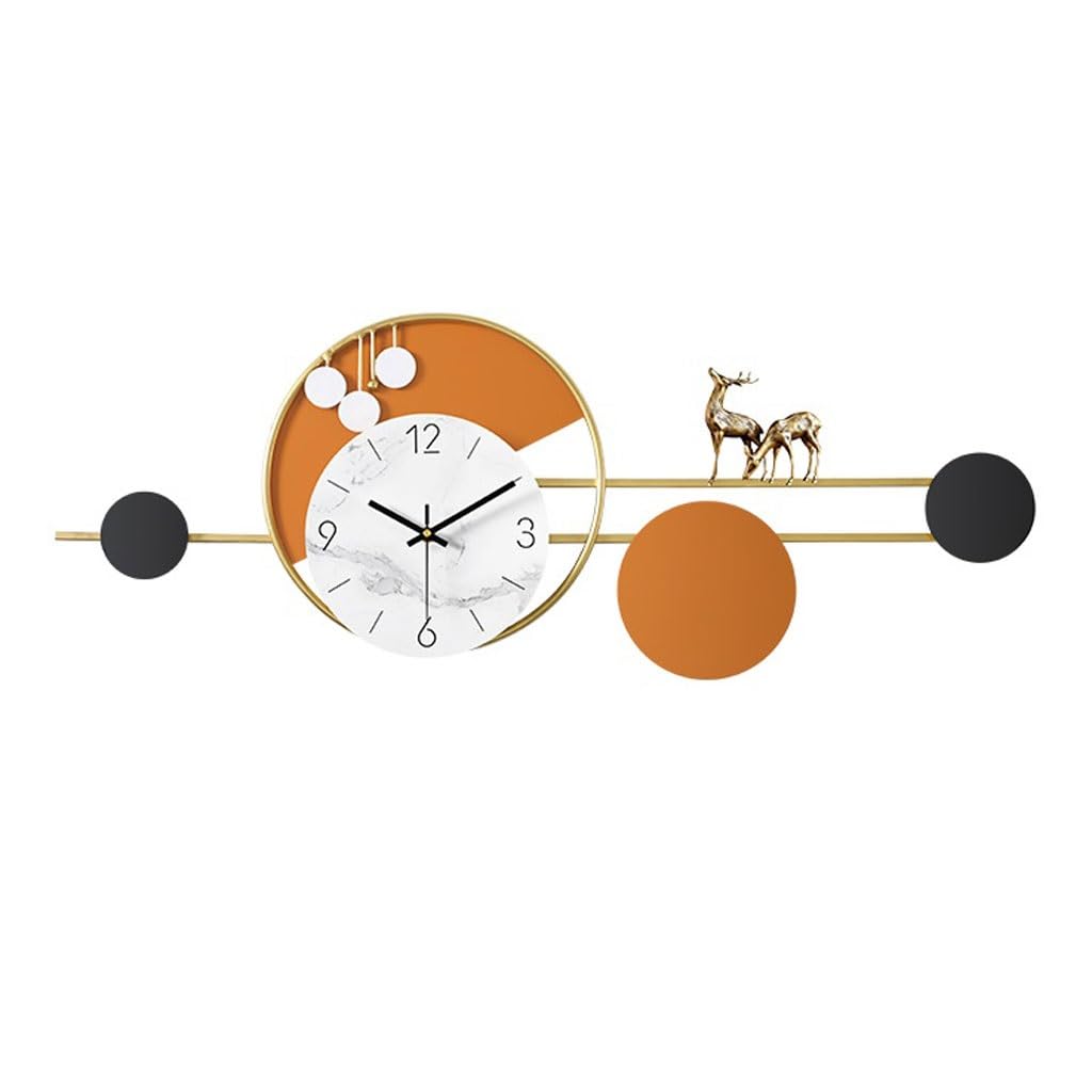 Horloge de mode murale moderne luxe grand format design salon - 8