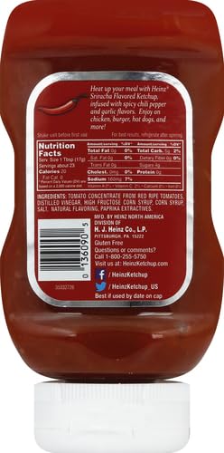 Image of Heinz Sriracha Tomato Ketchup, 14 oz Bottle