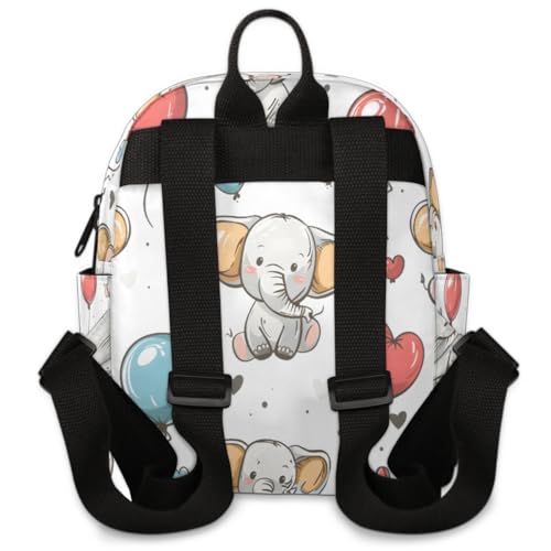 Hand Painted Elephant Love Balloon Backpack for Women Large Capacity with Adjustable Pressure Relief Strains Lightweight Travel Backpack for Work Travel Casual Gifting3