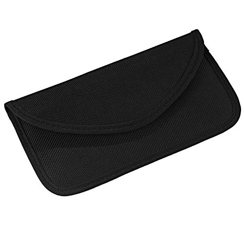 ZXKCO Signal Blockade Faraday Sac Anti-espionnage pour téléphone Portable avec 2 Couches Noir Cover