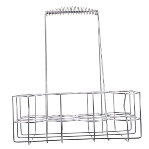 AUTSUPPL Alloy Beer Basket Bottle Holder 12-bottle Metal Beer Crate Handle Suitable for Bbq Outdoor Use