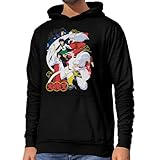 Isaac Morris Limited Inuyasha Retro Group Shot Men’s and Women’s Pullover Hoodie (Medium, Black)