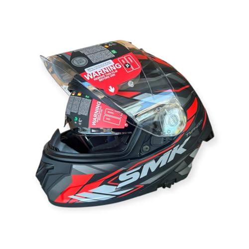 Image of SMK Typhoon Rival Full Face Dual Visor Helmet, Dual Spoiler, ISI DOT ECE 22.06 Certified
