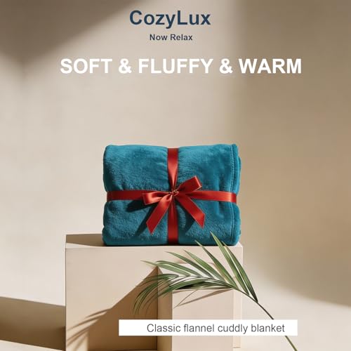 Cozylux Plaid Coperta Pile Di Flanella 260Gsm, Coperta Matrimoniale Maxi 230 X 270 Cm, Coperta Divano Super Grande Calda E Morbida - Turchese, 270X230 - 9