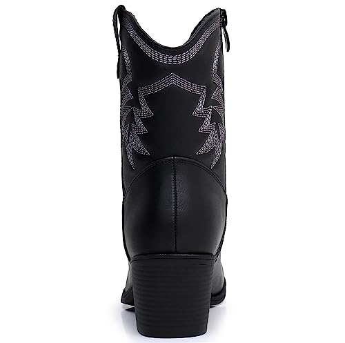 Globalwin GW-W22YY10-1-SZ-8 Women'S Black Mid Calf The Western Cowboy Boots Fashion Cowgirl Boots thumb #4