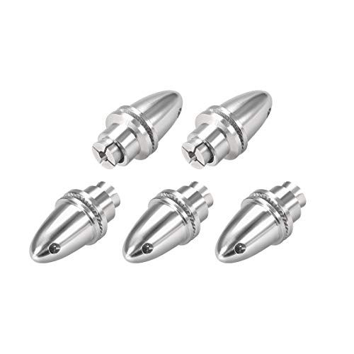 uxcell 5PCS RC Airplane Spinners Propeller Adapter Saver for Shaft Brushless Motor (4mm Aperture and 6mm Output Axle)